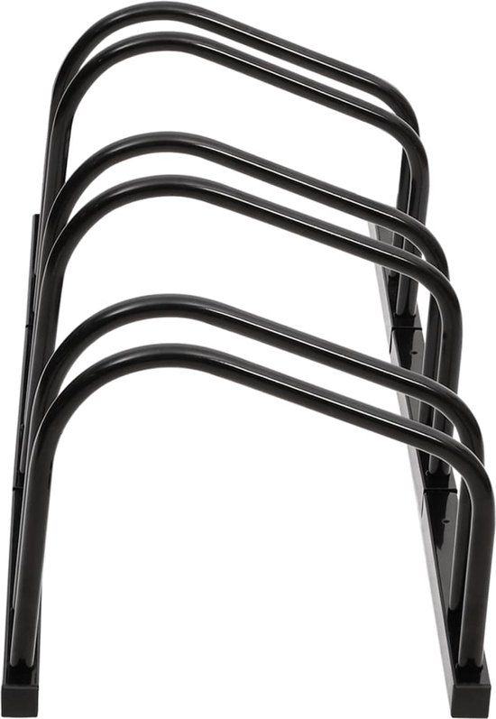vidaXL Porte-vélos pour 3 vélos Noir Acier
