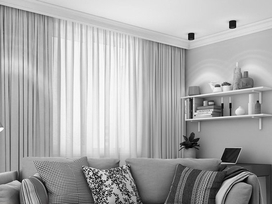 Maroyathome LEMONI - Gordijn - Verduisterend - met Plooiband - kant en klaar - 300 x 250 cm - 300 cm breedte en 250 cm lengte - Licht Grijs - 1 Stuk