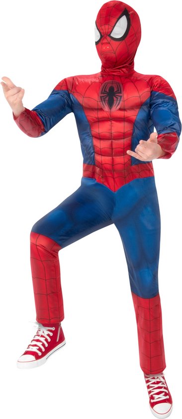 Déguisement Marvel Spiderman Deluxe Enfants -  - 100% belge -  Déguisements - Tenues de Carnaval - Créations des Ballons - Fête Thématiques