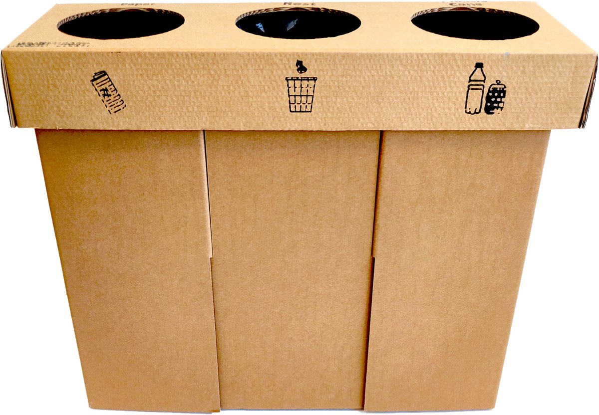 Poubelle de recyclage robuste (Papier et carton) pour les parties