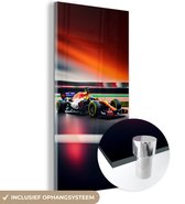 MuchoWow® Glasschilderij 60x120 cm - Schilderij acrylglas - Auto - Formule 1 - Circuit - Raceauto - Foto op glas - Schilderijen