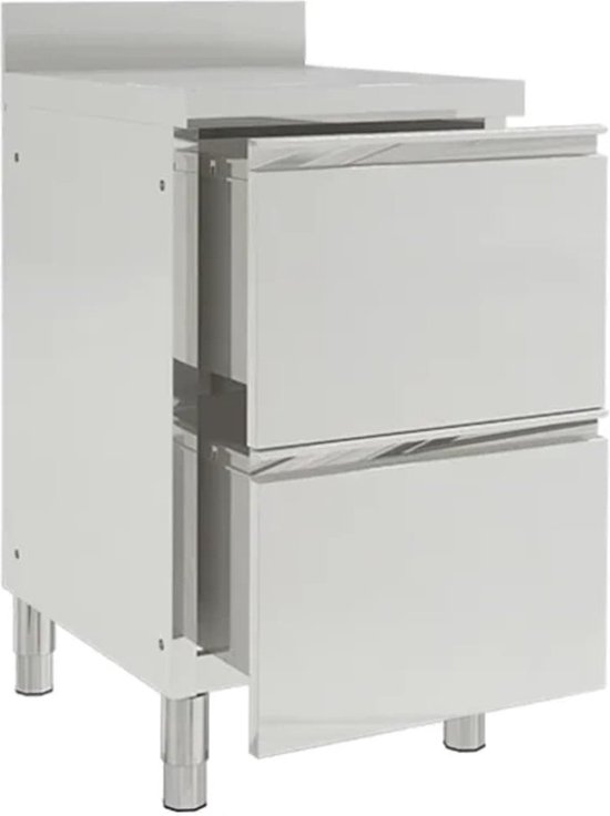 Armoire de cuisine commerciale The Living Store - 50 x 60 x (95 - 96) cm - Acier inoxydable