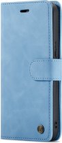 iPhone 15 Pro Bookcase hoesje - CaseMe - Effen Lichtblauw - Kunstleer