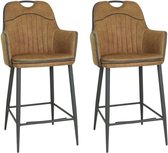 Barstoel Morris - Cognac (set van 2 stoelen)