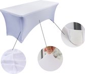 Créez une décoration de table élégante avec la Nappe Élastique - pour table rectangulaire - 183*76*76CM - blanc