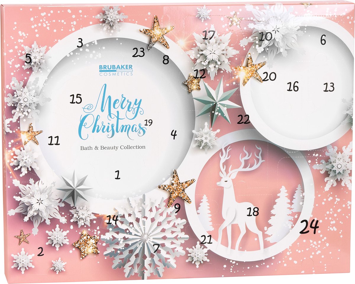 BRUBAKER Cosmetics Beauty Adventskalender 2026 - de XXL Wellness Kerstkalender voor Dames - 24 x Lichaamsverzorging Producten & Spa Accessoires - Roze – foto 5