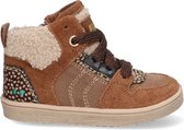 BunniesJR 223750-414 Meisjes Hoge Sneakers - Bruin/Beige - Suède - Veters