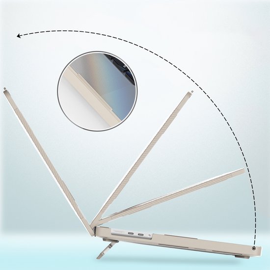 Coque MacBook Pro 16 pouces (2019 à 2023) - Support intégré + Protection Extreme - Convient pour MacBook Pro 16 pouces (A2141 / A2141 / A2485 M1 Pro / M1 Max / A2780)