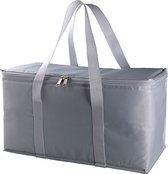 Grand sac isotherme argent / gris 39 cm - 17 litres - Sacs isothermes pour la route / à la plage