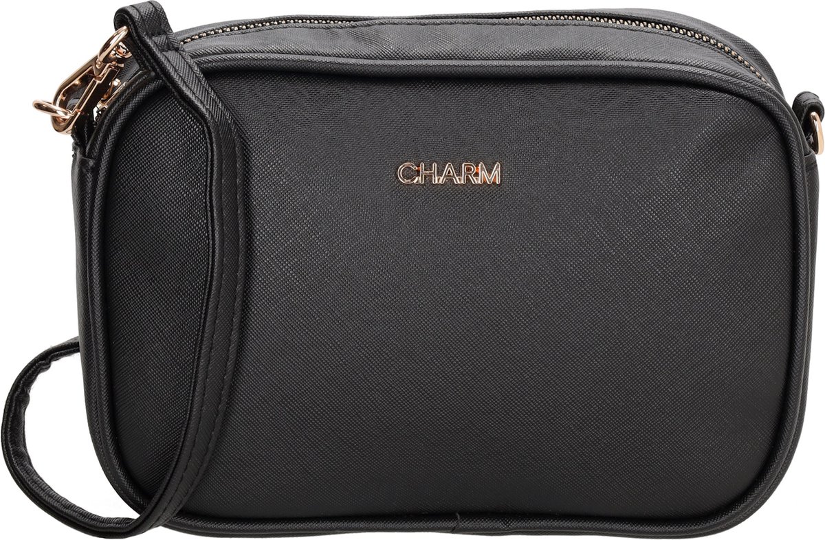 Charm London Birmingham Crossbody Tasje Schoudertas - Zwart