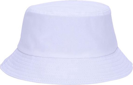 CHPN - Hoedje - Vissershoedje - Bucket Hat - Vissershoedje - Wit - Wit hoedje - One size - Zonnenhoed