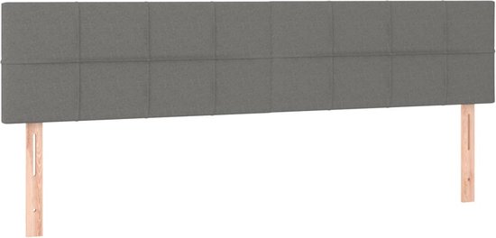 vidaXL - Boxspring - met - matras - stof - donkergrijs - 160x200 - cm