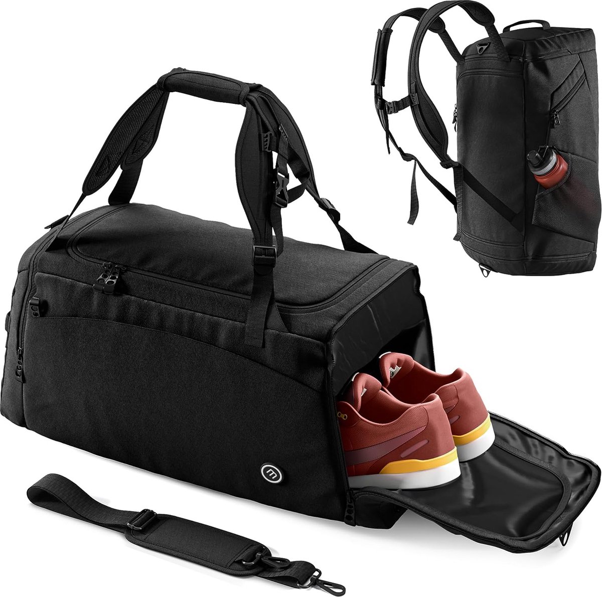 Gymbag Sporttas 40L / 60L - Trainingstas met Schoenencompartiment - Sportrugzak Fitness Tas - Weekender Zwemtas Heren