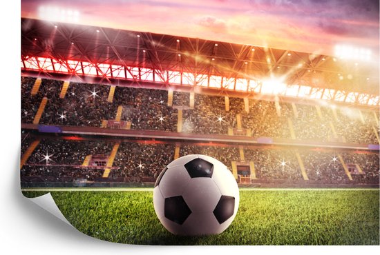 Papier peint photo Voetbal dans le stade - Papier peint non tissé - 368 x 254 cm