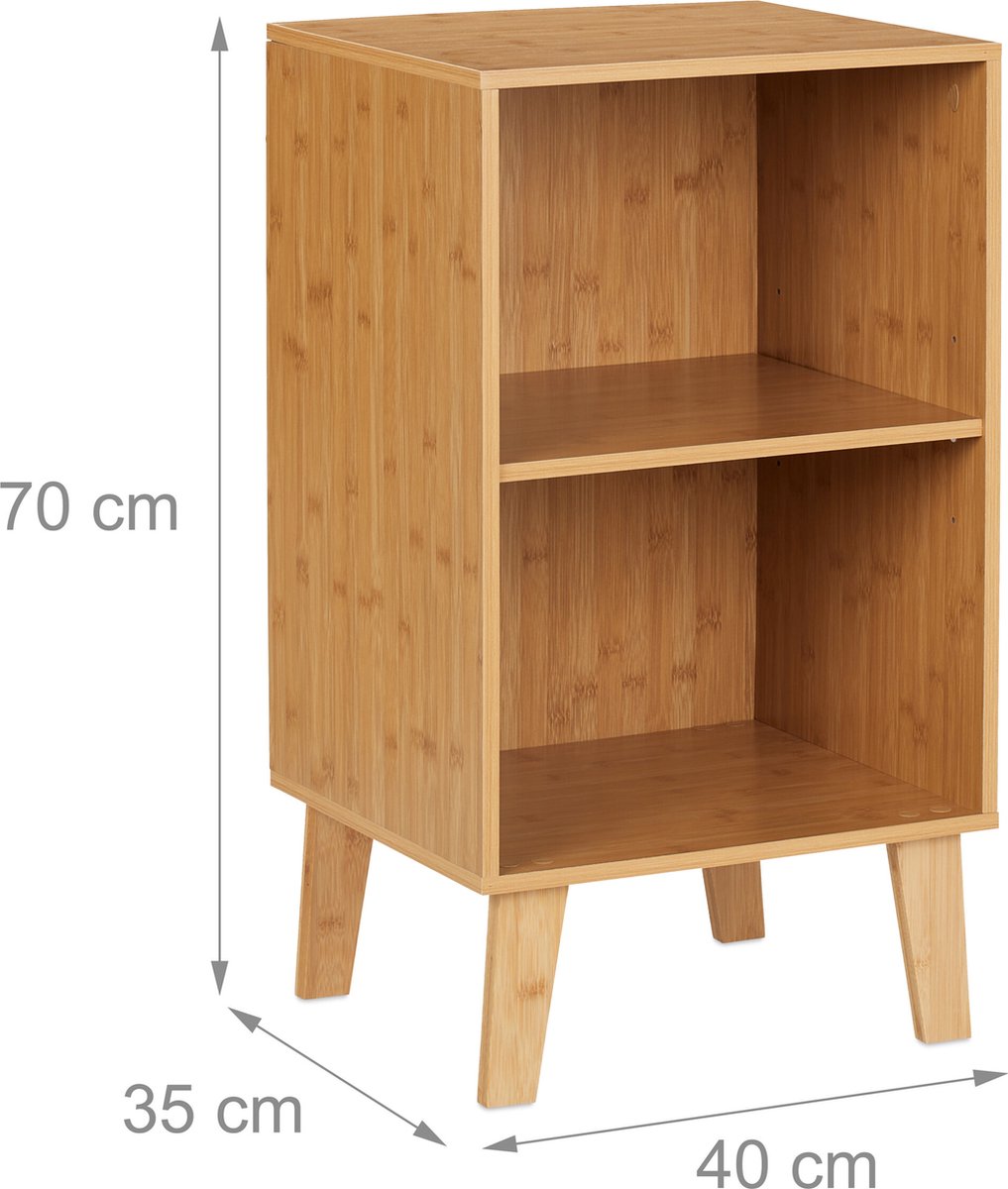 KOMFOTTEU Boekenkast met 4 vilten poten, modern rek van natuurlijk KOMFOTTEU Boekenkast met 4 vilten poten, modern rek van natuurlijk