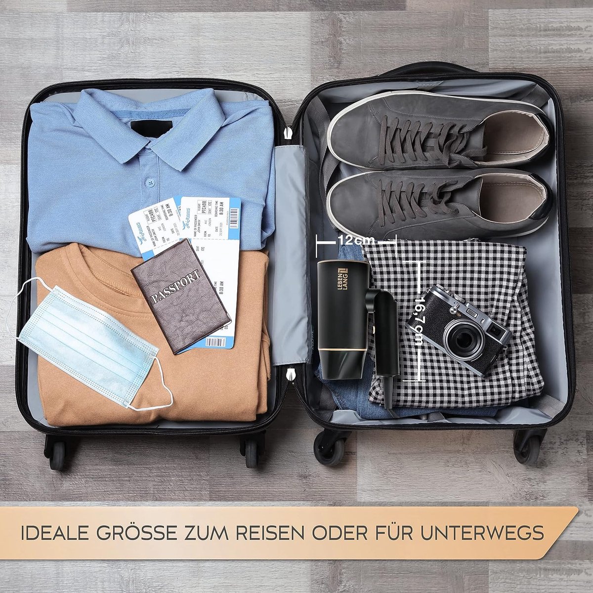 LEBENLANG - Fohn - Opvouwbare Reisföhn 2100W - Met Koude - afbeelding 2