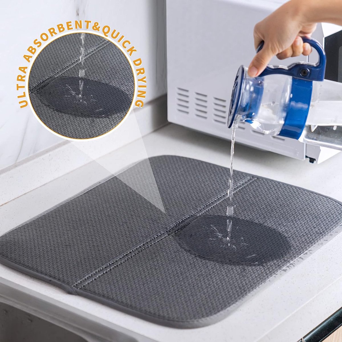 Tapis de cuisine Siliconen cascade - Protection plan de travail cuisine  silicone Tapis