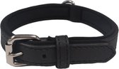 Nobleza Hondenhalsband met gesp - Kunstleder halsband hond - Waterbestendige halsband hond - Gespsluiting - Verstelbaar tussen 40 en 50 cm - L - Zwart