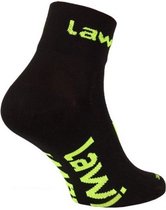 Chaussettes de cyclisme courtes LAWI Zorbig - Zwart/ Jaune - 43-45