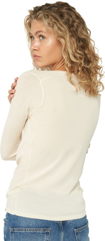 DANISH ENDURANCE Thermo Shirt met Lange Mouwen voor Dames - van Merino Wol - Gebroken Wit - S - DANISH ENDURANCE