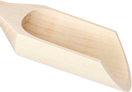 Cuillères Chaks Scoop - 6x - bois - beige - 17 x 6 cm