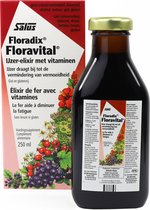 Salus Floradix Floravital - Vitaminen - Vegan ijzer-elixir met groente vruchten – Glutenvrij - 250ml