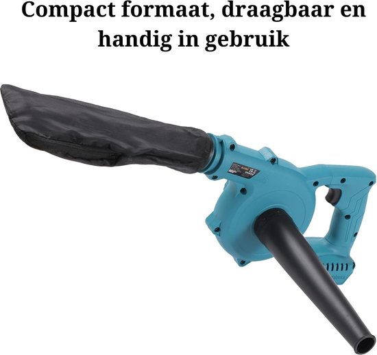 Bladblazer Zonder Accu - 21V draadloze borstelloze luchtstofbladblazer draagbare luchtblazer met borstelloze motor voor thuis tuin gazonverzorging, autohoek stofopruiming, zonder batterij of oplader van Denqbar — afbeelding 3