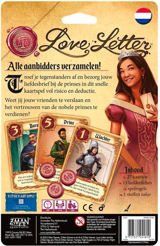 Love Letter - Kaartspel (Nieuwe Editie) - Z-Man Games