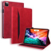 Case2go - Tablet hoes geschikt voor Apple iPad Pro 12.9 (2022) - Business Wallet Book Case - Met Pasjeshouder - Rood