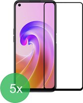 Full Screenprotector 5x Geschikt voor: Oppo A96 - screen protector - volledige glas - bescherming - beschermglas - ZT Accessoires