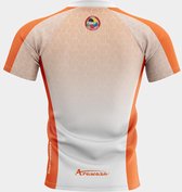 T-shirt Arawaza | dry-fit | wit-oranje (Maat: XXS)