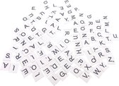 Set van 100 stuks - Bordspel Letters - A tot Z - Wit