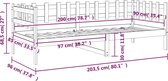 vidaXL - Slaapbank - 90x200 - cm - massief - grenenhout - honingbruin
