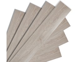 PVC laminaat zelfklevend - 42 stuks - 5,85 m² - PVC-vloerbedekking- PVC vloeren - vinylvloer- Vinyl vloeren- Natuurlijk - 91,5 x 15,2 cm x 1.5 mm - dikte 1.5 mm -Witte eik