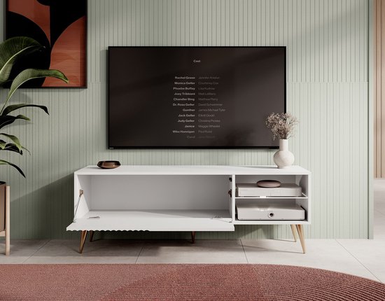 Petit meuble TV en gris enthracite, 2 portes – 50*90*40 MIKE