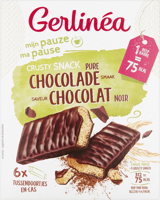 Gerlinea Crusty Snack Chocolat Pure 6 x 102 gr