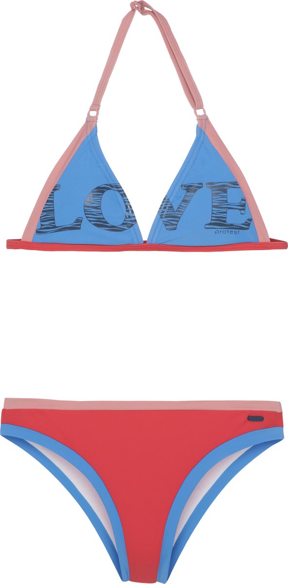 Protest Prtvera Jr – Triangel bikini set Meisjes – Verstelbare bandjes – Uitneembare vulling Razzred