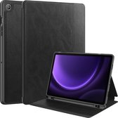 Case2go - Tablet hoes geschikt voor Samsung Galaxy Tab A9 Plus - Business Wallet Book Case - Auto Wake/Sleep functie - Zwart