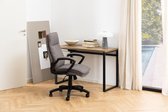 Chaise de bureau Tissu gris clair - Pivotante - 67x69.5x115cm - Chaise de bureau Tremore - Giga Living