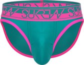 Sukrew Classic Slip Groen/Roze - Maat L - Heren Ondergoed