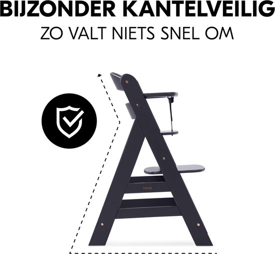 Hauck Alpha Kinderstoel - Newborn Set - FSC®-gecertificeerd - Dark Grey van Hauck — afbeelding 4