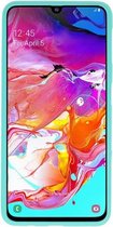 Bestcases Color Telefoonhoesje - Backcover Hoesje - Siliconen Case Back Cover voor Samsung Galaxy A70 - Turquoise
