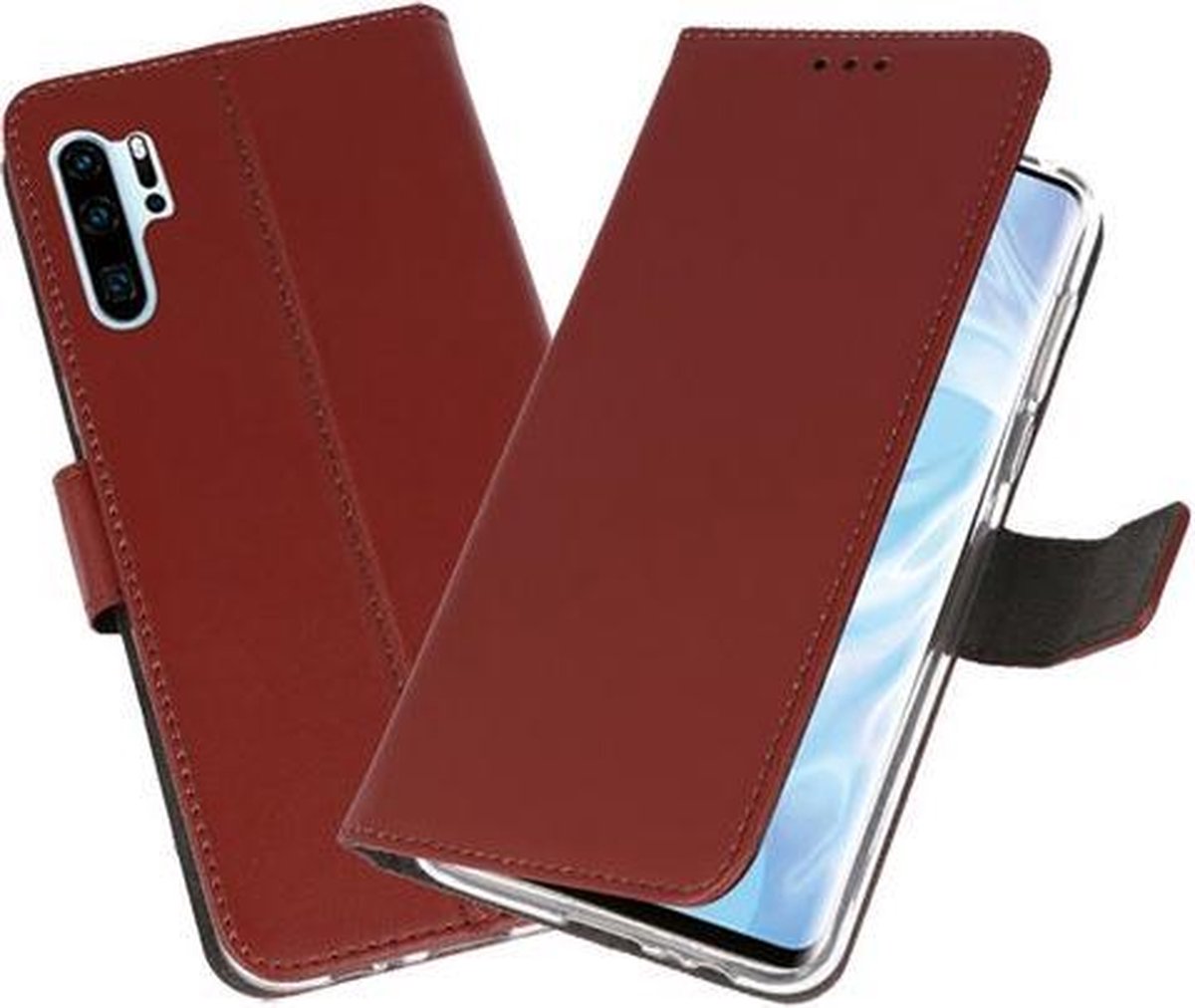 Bestcases Pasjeshouder Telefoonhoesje Huawei P30 Pro - Bruin