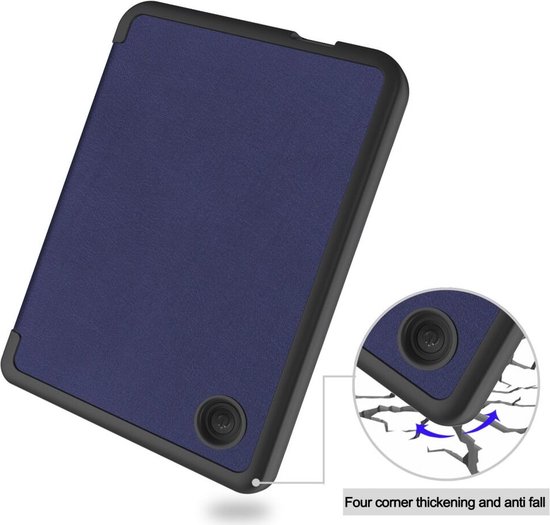 E-Reader Hoes Geschikt voor Kobo Clara 2E - Book Case met Sleep/Wake Functie - Kunstlederen Beschermhoes - Blauw van iMoshion — afbeelding 5