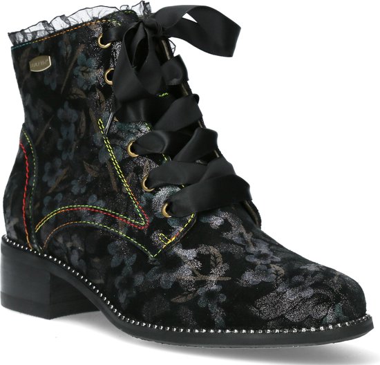 Bottines Femme Laura Vita Emcmao 26 – Design Floral, Cuir Souple, Semelle Gomme Antidérapante – Taille 36