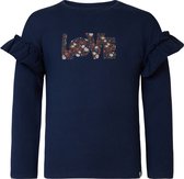 Noppies Kids Girls tee Arnett long sleeve Meisjes T-shirt - Blauw - Maat 122