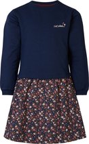 Noppies Kids Girls dress Alpena long sleeve allover print Meisjes Jurk - Blauw - Maat 92