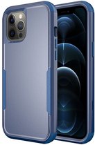 Mobiq - Layered Armor Hoesje iPhone 15 - blauw