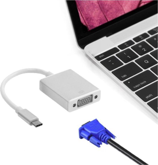 thumbnail: USB-C Naar VGA Adapter Van Heble - Voor Laptops Zoals Macbook, Dell, HP En Lenovo
