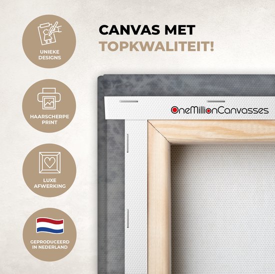 Peintures sur toile Bouddha - Bougies - Grijs - 120x80 cm - Décoration murale